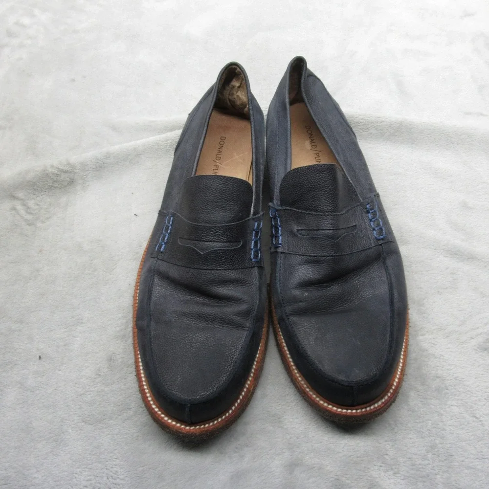 Donald Pliner Shoes Mens‎ Blue 10.5 M Landry Leather Penny Loafers Dress Formal